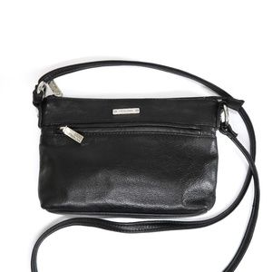 Perlina Leather Crossbody Bag, Leopard Lining